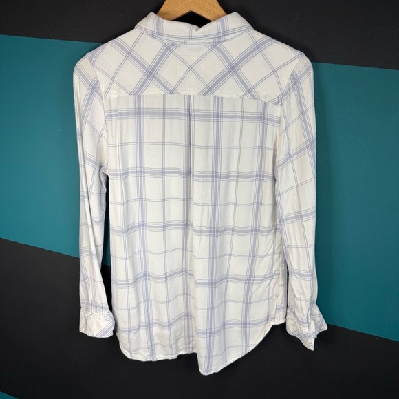 Rails White and Blue Plaid Women's size L - Picture 5 of 11